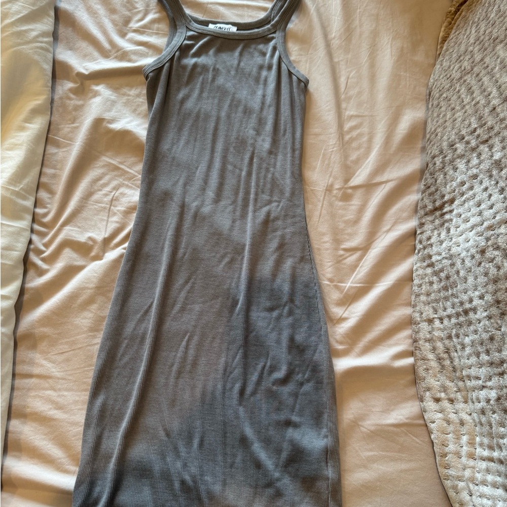 Princess Polly Gray Ribbed Bodycon Midi Dress - Picture 4 of 7